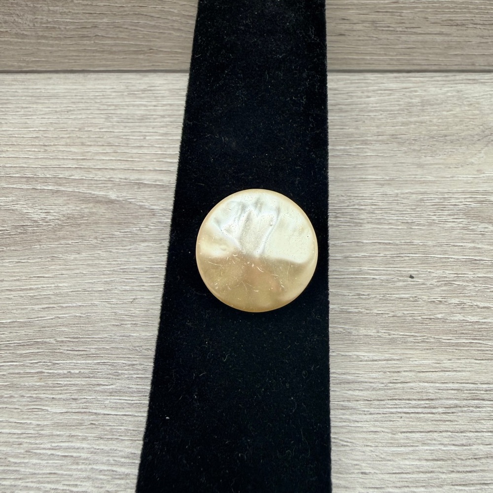 Gold Tone Round Brooch